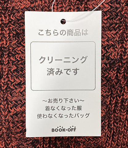 美品 KENZO 長袖ワンピース レッド ハイネックリブニット マキシ Kロゴワッペン レディース SIZE XS ケンゾー