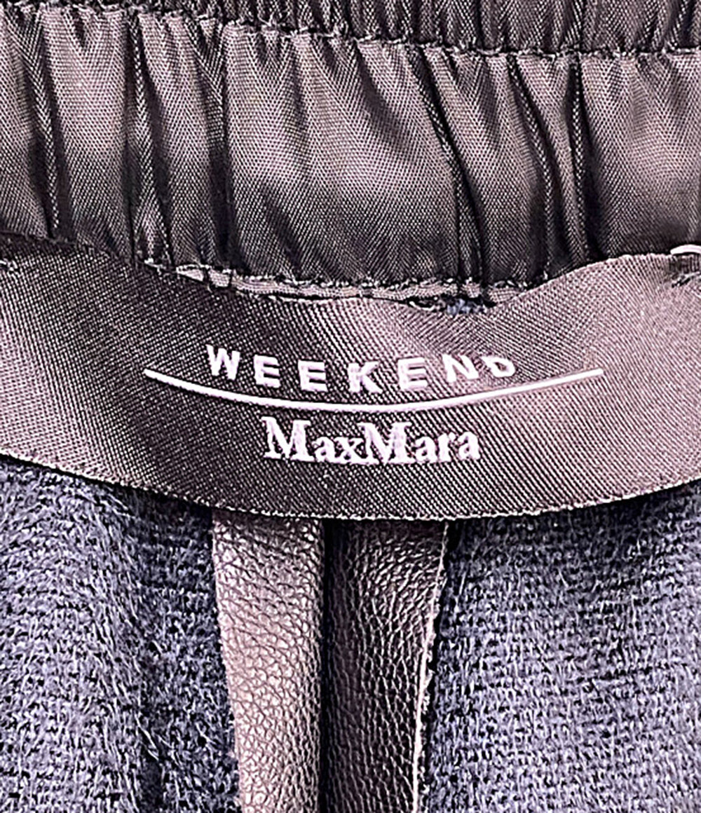 MAX MARA Weekend パンツ レザー ブラック レディース SIZE XS マックスマーラウィークエンド