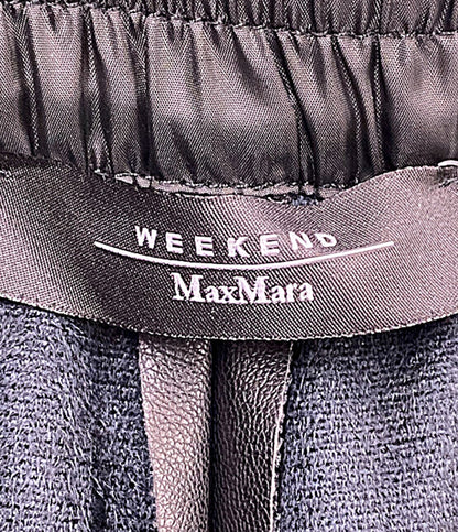MAX MARA Weekend パンツ レザー ブラック レディース SIZE XS マックスマーラウィークエンド