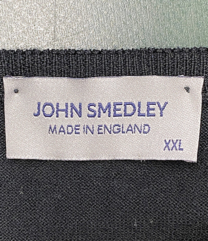 JOHN SMEDLEY ニット Vネック メリノ ブラック メンズ SIZE XXL ジョンスメドレー