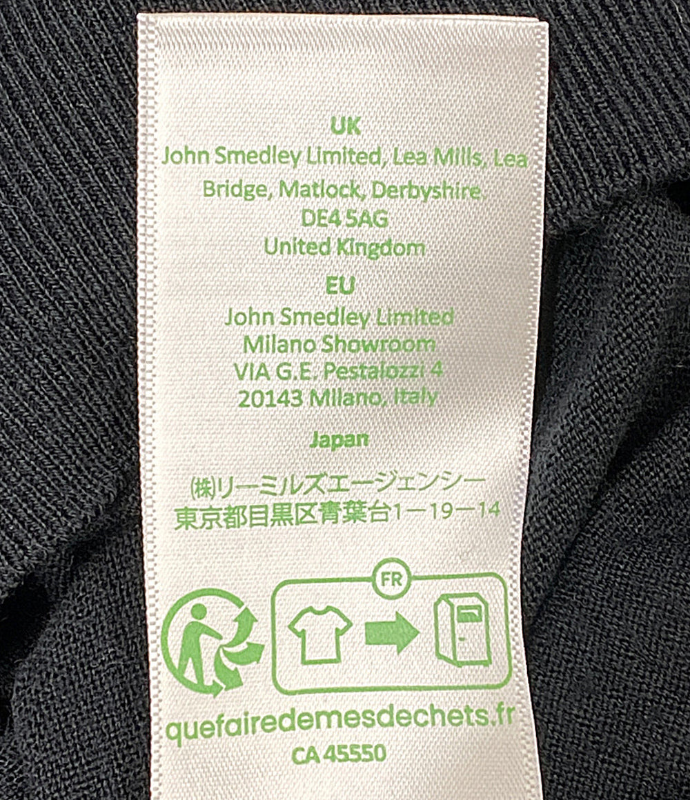 JOHN SMEDLEY ニット Vネック メリノ ブラック メンズ SIZE XXL ジョンスメドレー