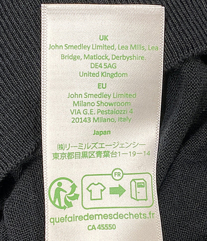 JOHN SMEDLEY ニット Vネック メリノ ブラック メンズ SIZE XXL ジョンスメドレー