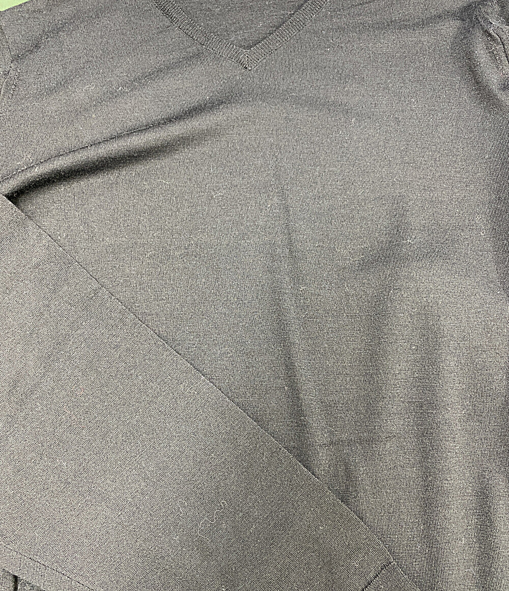 JOHN SMEDLEY ニット Vネック メリノ ブラック メンズ SIZE XXL ジョンスメドレー