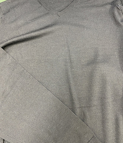 JOHN SMEDLEY ニット Vネック メリノ ブラック メンズ SIZE XXL ジョンスメドレー