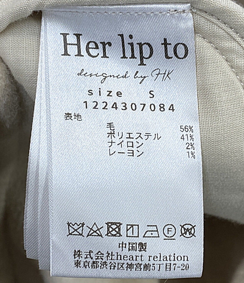 美品 Her lip to トレンチコート ライトベージュ 1224307084 レディース SIZE S ハーリップトゥ