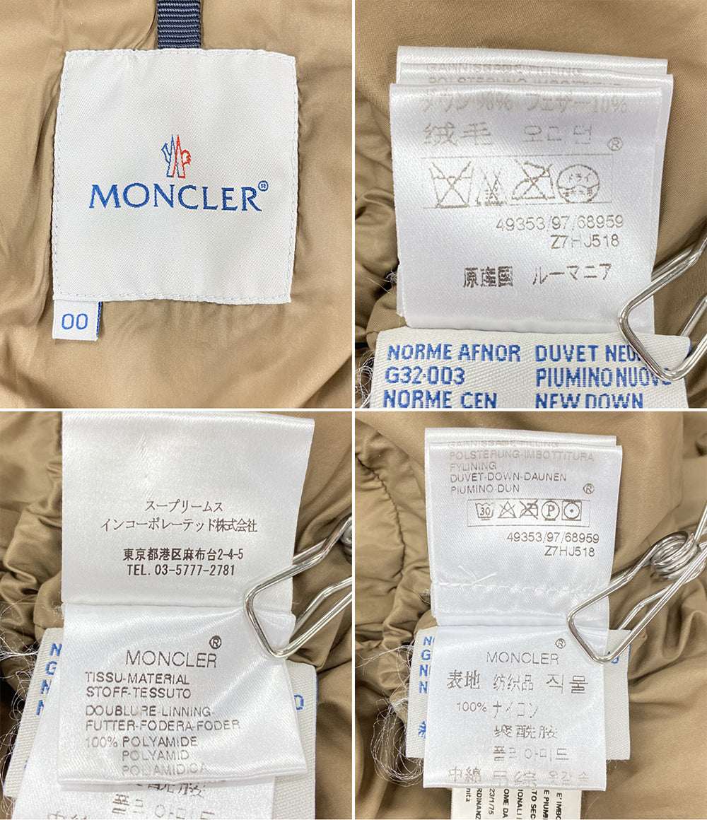 MONCLER ダウンジャケット Z7HJ518 レディース SIZE 00 モンクレール