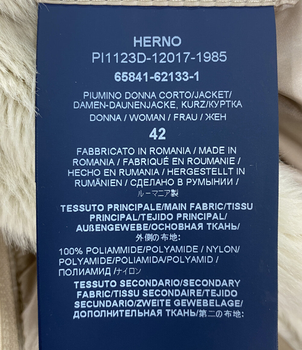 HERNO ダウンジャケット PI1123D-12017 ベージュ レディース SIZE 42 ヘルノ