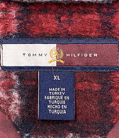 美品 TOMMY HILFIGER ジャケット チェック レッド系 メンズ SIZE XL トミーヒルフィガー