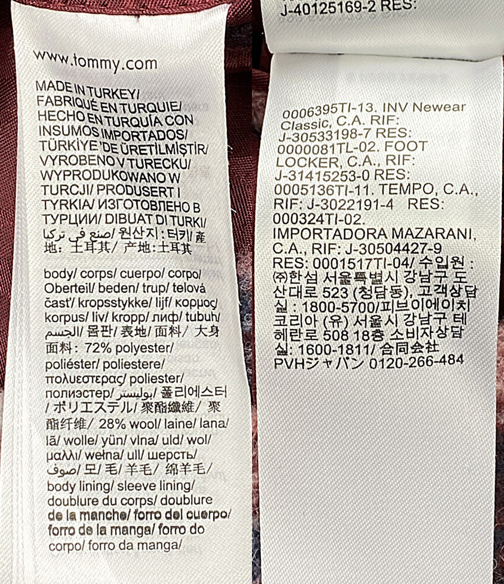 美品 TOMMY HILFIGER ジャケット チェック レッド系 メンズ SIZE XL トミーヒルフィガー