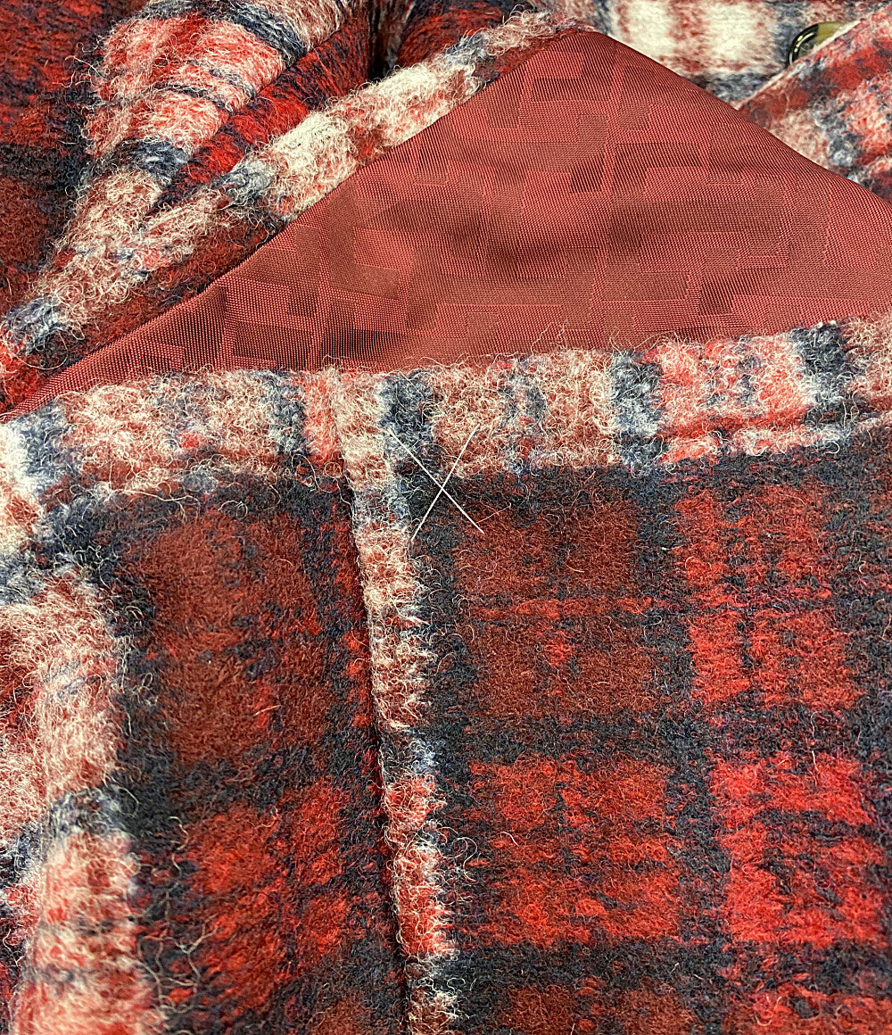 美品 TOMMY HILFIGER ジャケット チェック レッド系 メンズ SIZE XL トミーヒルフィガー