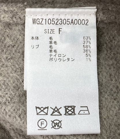 Whim Gazette カーディガン ウール ベージュ レディース SIZE F ウィム ガゼット