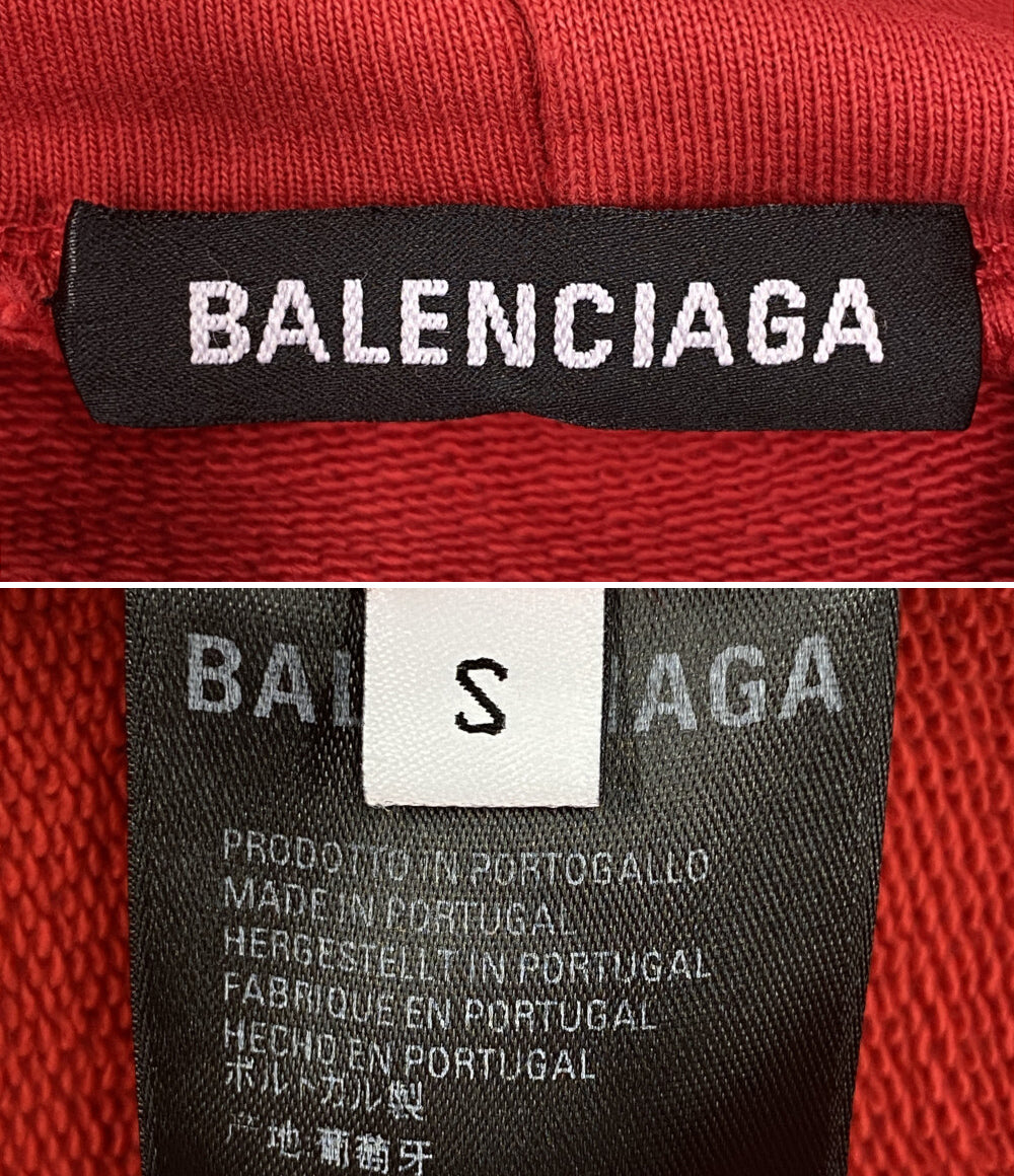 BALENCIAGA プルオーバーパーカー レッド JP57 2020 00257 メンズ SIZE S バレンシアガ