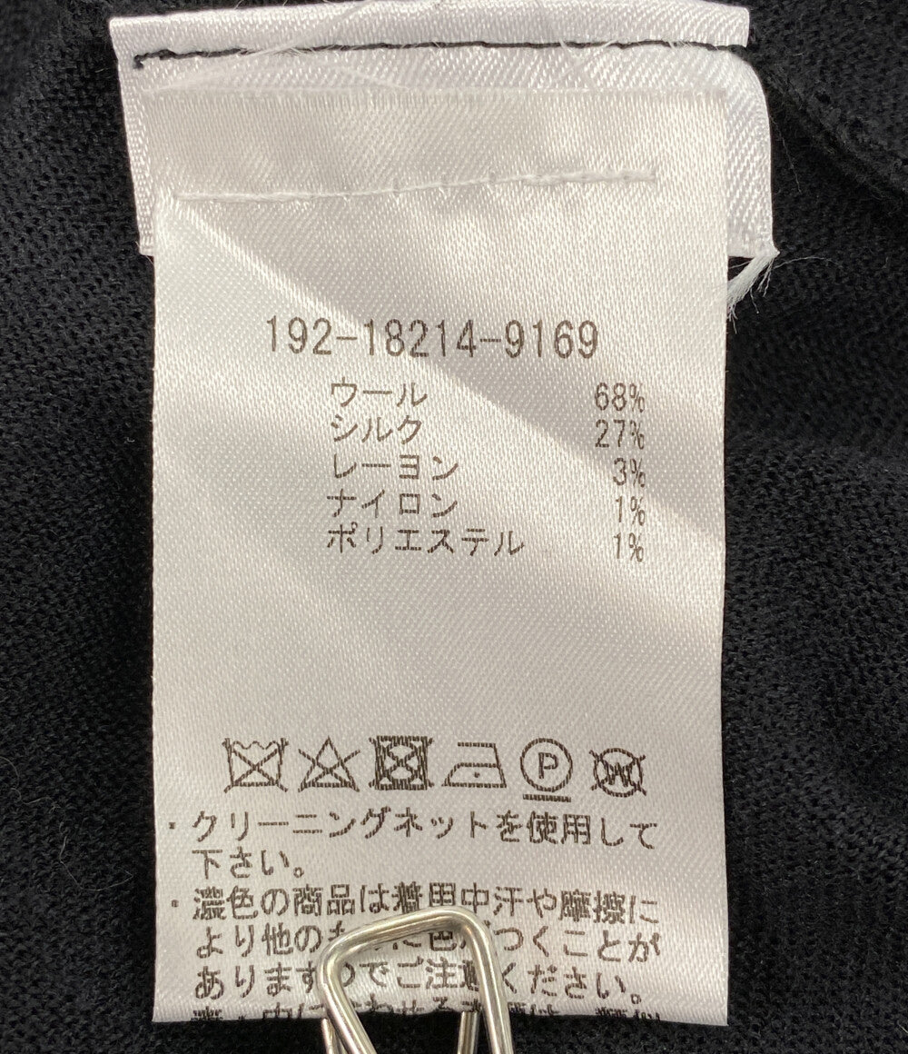ETRO 長袖ニットワンピース Aライン ウールシルク ブラック レディース SIZE 42 エトロ