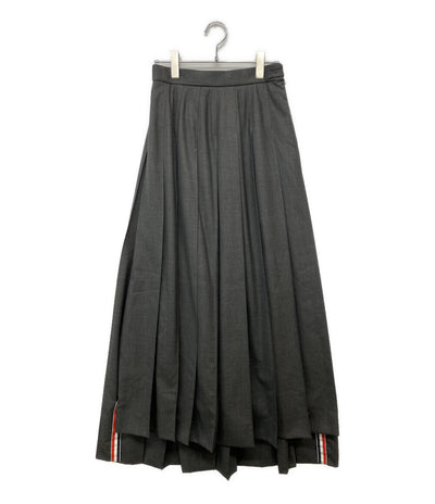 THOM BROWNE ツイル プリーツ ロングスカート FGC698V-00626-025 レディース SIZE 40 トムブラウン