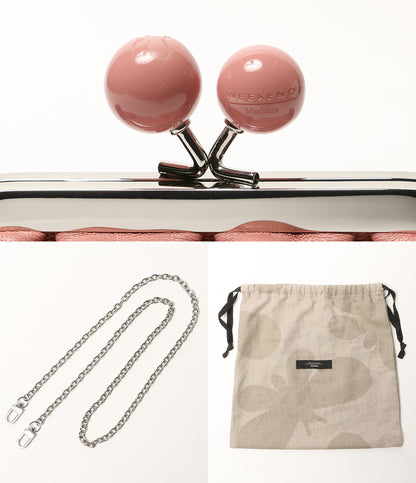 Weekend Max Mara パスティチーノ がま口ショルダーバッグ ピンク レディース ウィークエンド マックスマーラ