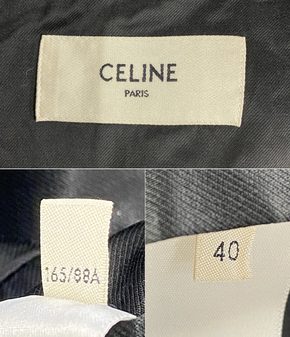 CELINE ツイードウールロングコート ガウンコート メンズ SIZE 40 セリーヌ