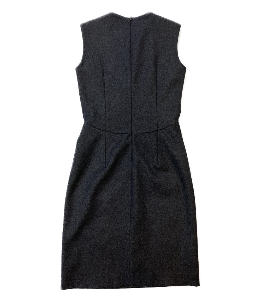 YOKO CHAN ヨーコチャン ノースリーブ ワンピース グレー ウール YCD 314120 レディース SIZE 38