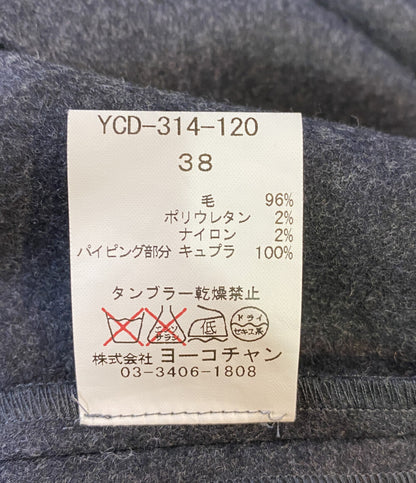 YOKO CHAN ヨーコチャン ノースリーブ ワンピース グレー ウール YCD 314120 レディース SIZE 38
