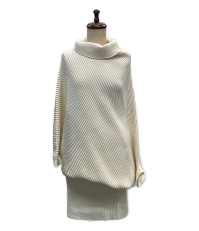 CINOH チノ ニットワンピース 変形ニット ウール100 20WKN503 レディース SIZE F