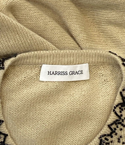 ハリスグレース 長袖カーディガン ニット ビーズ装飾     GN19288402 レディース SIZE 36  HARRISS GRACE