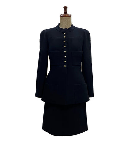 シャネル セットアップ ノーカラージャケット スカート パールボタン P09162W02362 レディース SIZE 38 CHANEL