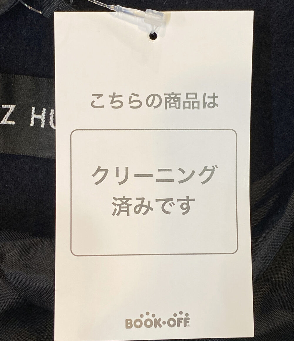 ルッツヒュエル  レザー切替コート 羊革     MINE/LU2050/NBL レディース SIZE 34  LUTZ HUELLE