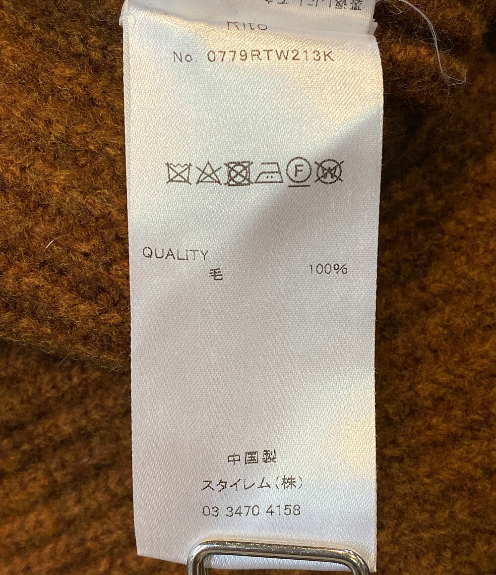 Rito リト 長袖リブニット ベルト付きニット 0779RTW213K レディース SIZE 36