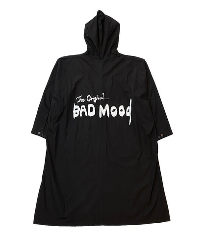 ワイズ フーデットコート ハーフジップ ブラック コットン バックプリントBAD MOOD 2023ss    YZ-C01-518 レディース SIZE 1  Y’s