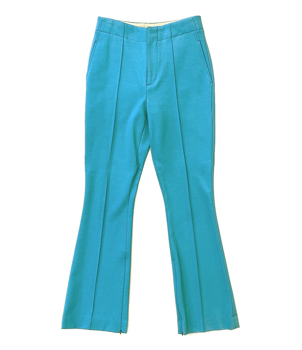 INSCRIRE アンスクリア センターシームパンツ ターコイズブルー I21AW-PT110 レディース SIZE 34