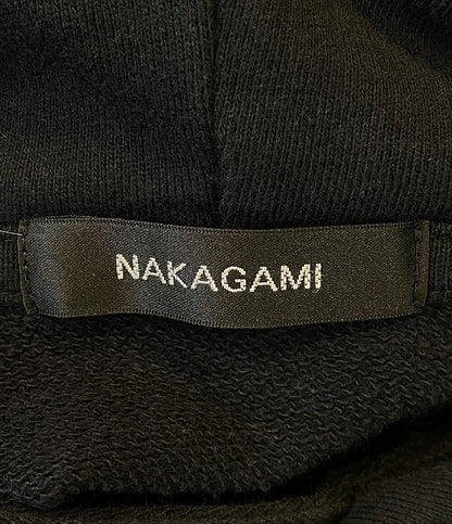 ナカガミ パーカー 異素材パーカー ビッグパーカー ブラック     N0122A0017 レディース SIZE 1  NAKAGAMI