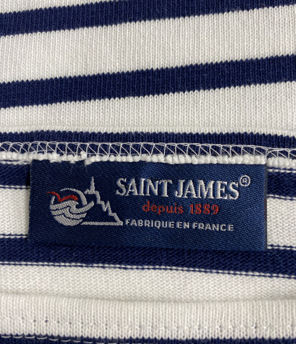 セントジェームス  長袖Ｔシャツ ネイビー ストライプ      レディース SIZE SM  SAINT JAMES