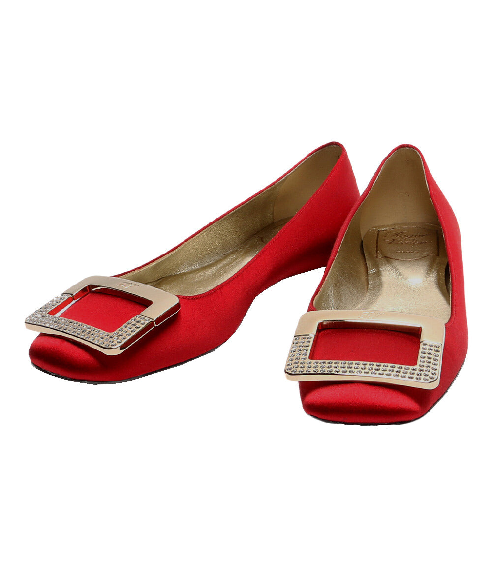 ロジェヴィヴィエ  パンプス RED Satin      レディース SIZE 34  Roger Vivier