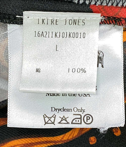 アイケル ジョーンズ テーラードジャケット リーフ ブラック×オレンジ      メンズ SIZE L  IKIRE JONES