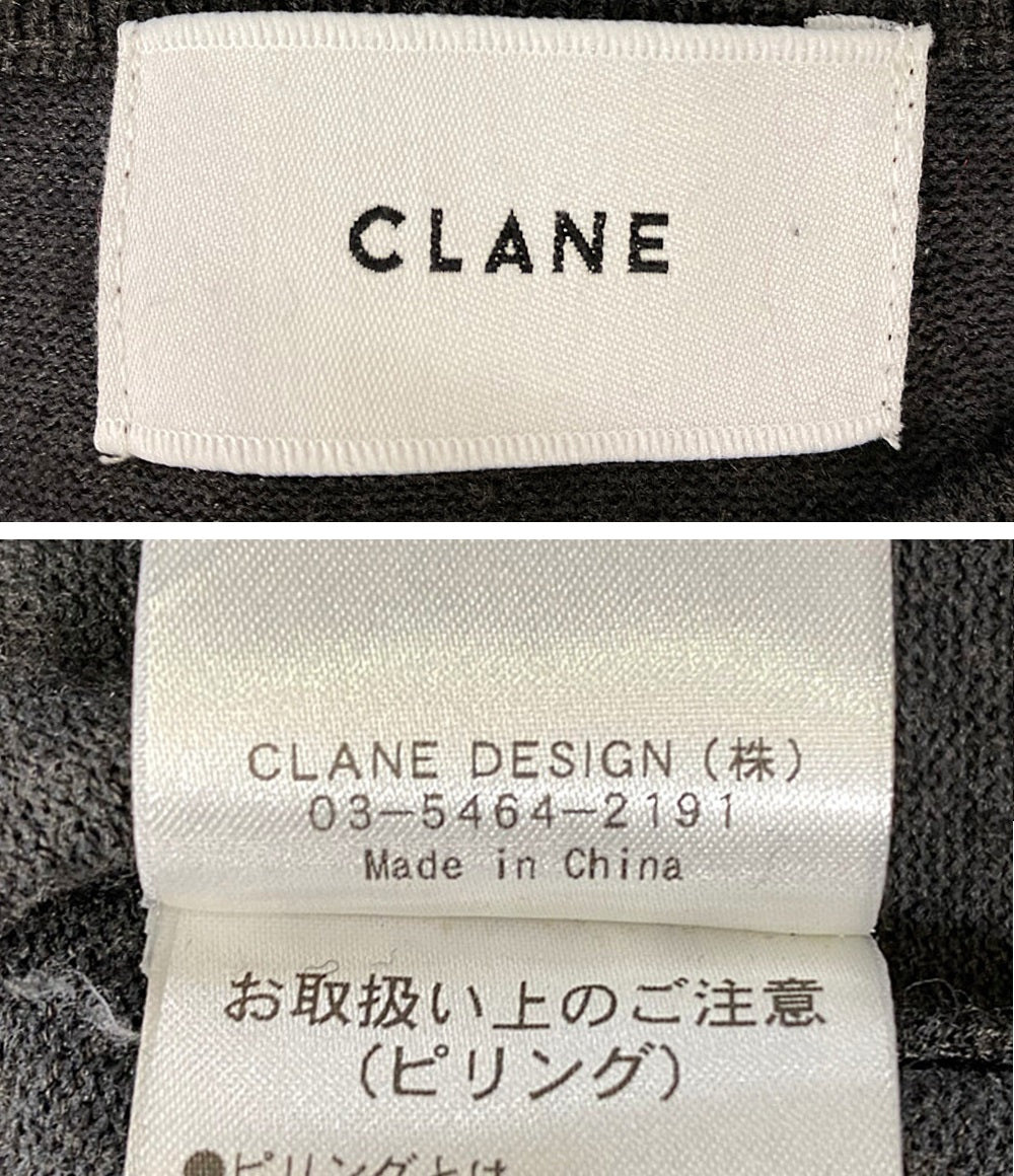 CLANE 長袖ワンピース グレー 19106-1331 レディース SIZE 2 クラネ