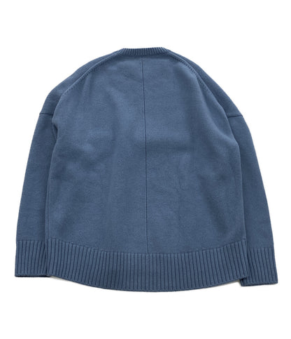 CINOH チノ ニット オーバーサイズウールニット スモーキーブルー レディース SIZE 48