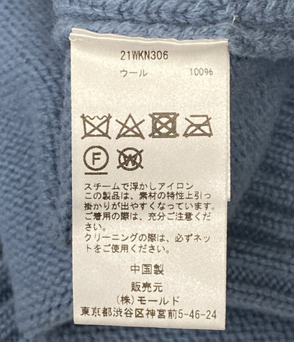 CINOH チノ ニット オーバーサイズウールニット スモーキーブルー レディース SIZE 48