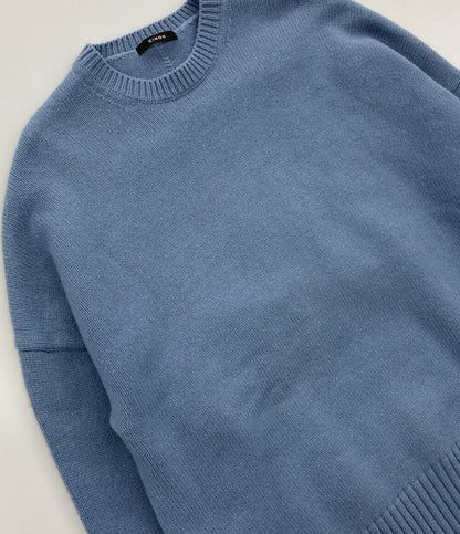 CINOH チノ ニット オーバーサイズウールニット スモーキーブルー レディース SIZE 48