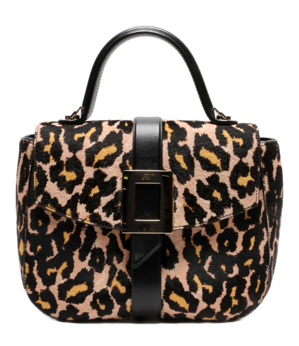 Roger Vivier ハンドバッグ レオパード ハラコ レディース ロジェヴィヴィエ