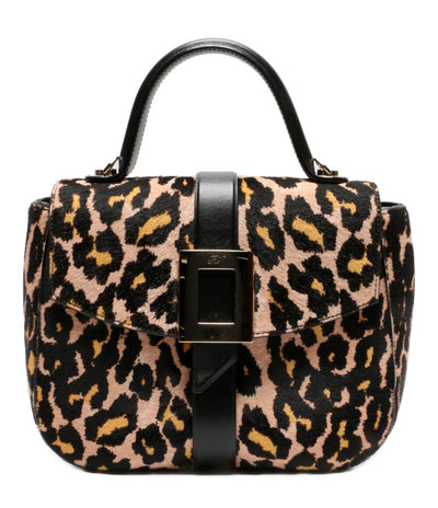 Roger Vivier ハンドバッグ レオパード ハラコ レディース ロジェヴィヴィエ