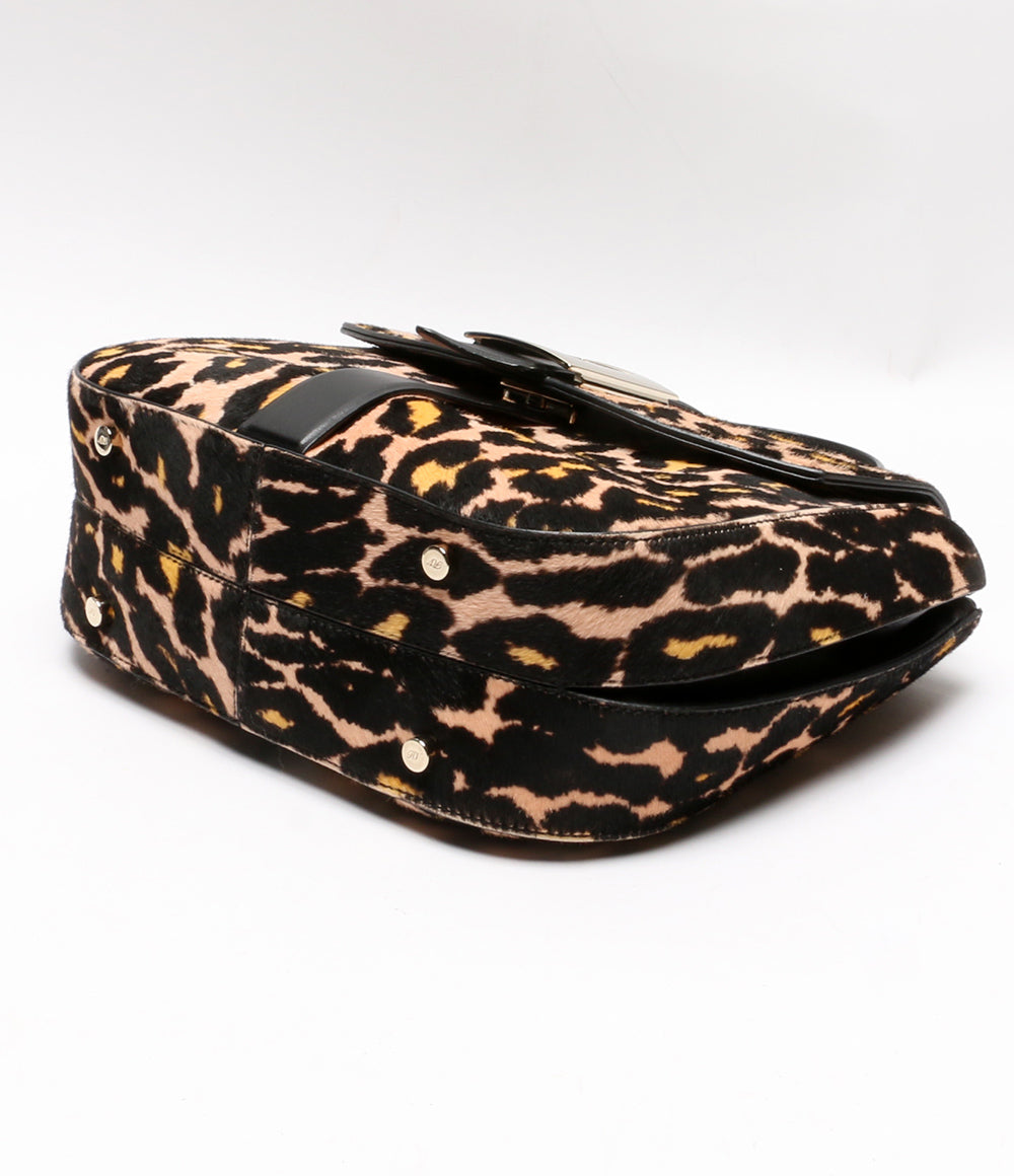 Roger Vivier ハンドバッグ レオパード ハラコ レディース ロジェヴィヴィエ