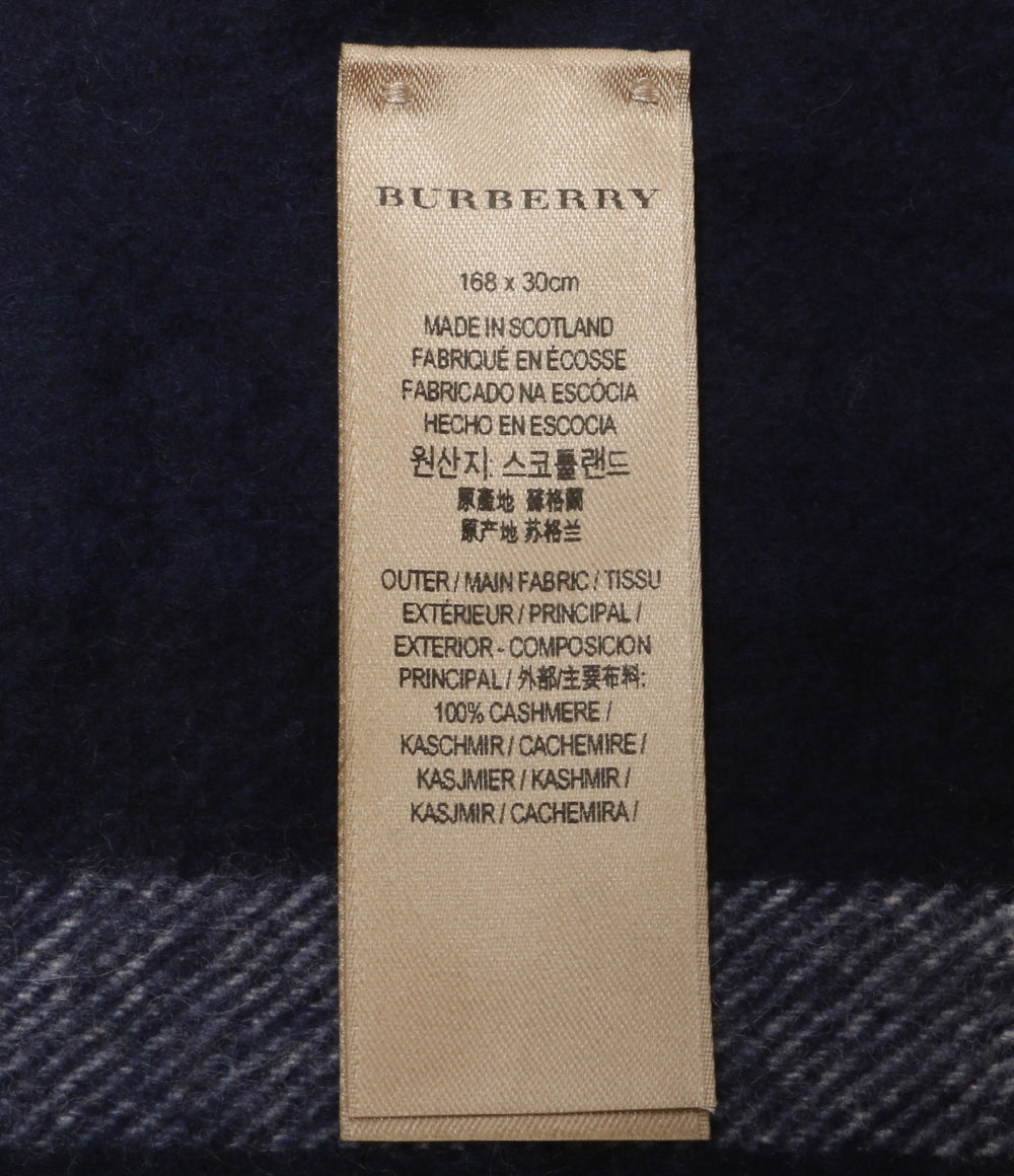 バーバリー  マフラー カシミヤ ネイビー チェック      レディース   BURBERRY