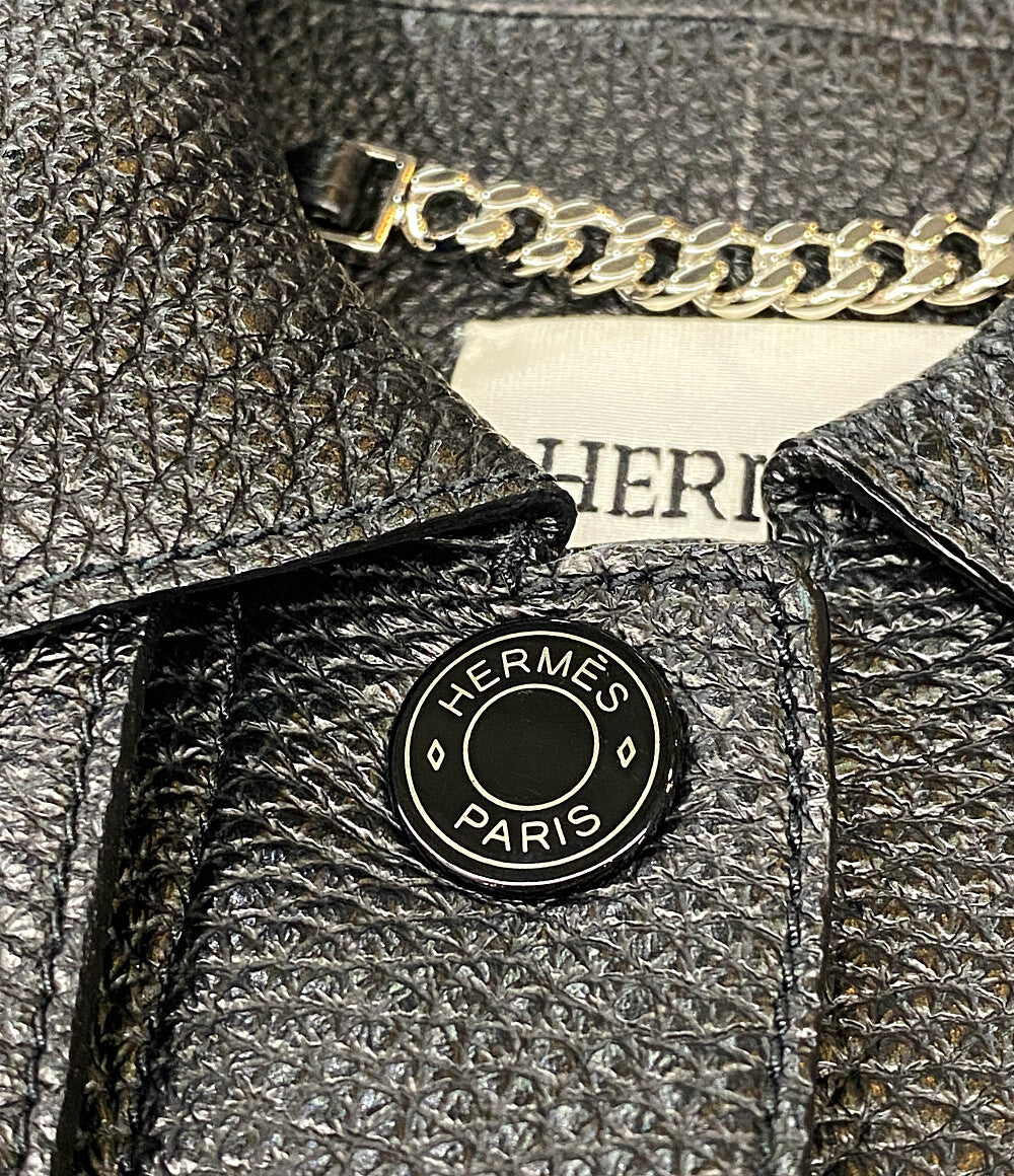 エルメス 美品 コート レザー ディアスキン 22AW     レディース SIZE 36  HERMES