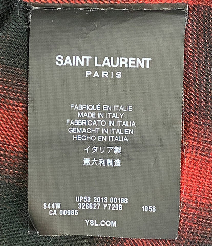 サンローラン  長袖シャツ チェック レッド      メンズ SIZE 37  Saint Laurent