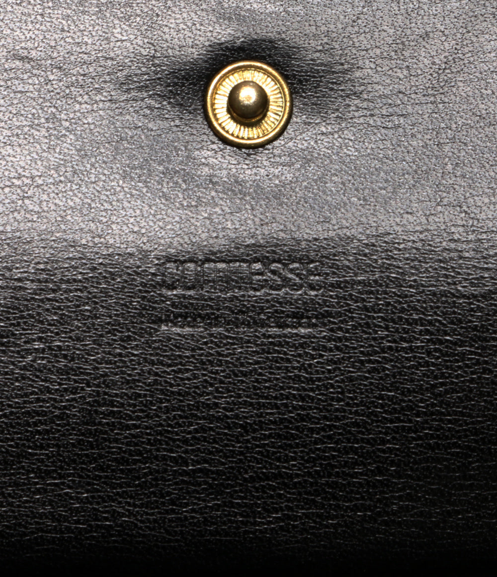 コンテス  二つ折り財布 ホースヘアー ブラック      レディース   comtesse