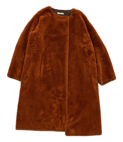 CASA FLINE カーサフライン ファーガウンコート テラコッタ レディース SIZE F