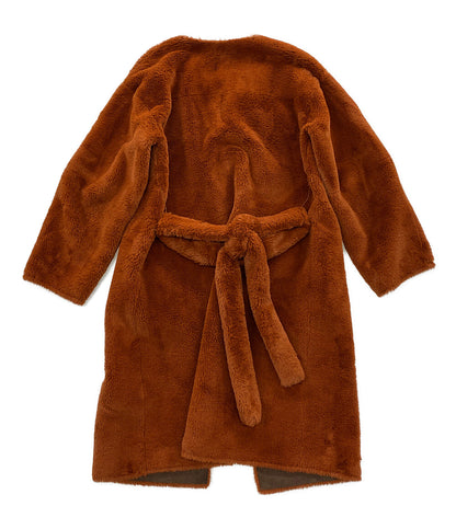 CASA FLINE カーサフライン ファーガウンコート テラコッタ レディース SIZE F