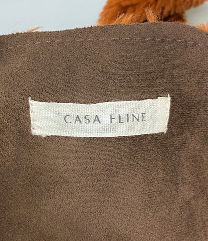 CASA FLINE カーサフライン ファーガウンコート テラコッタ レディース SIZE F