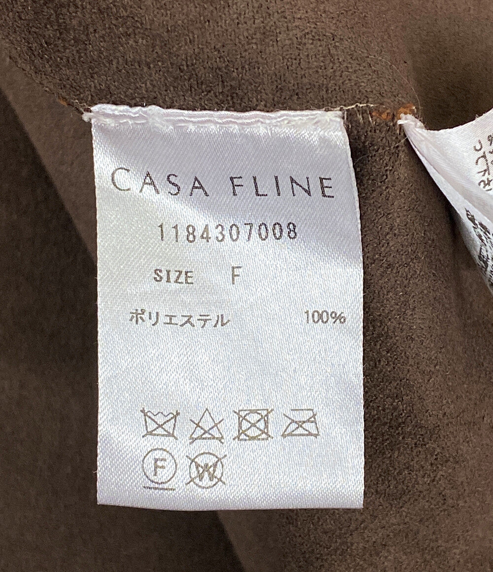 CASA FLINE カーサフライン ファーガウンコート テラコッタ レディース SIZE F