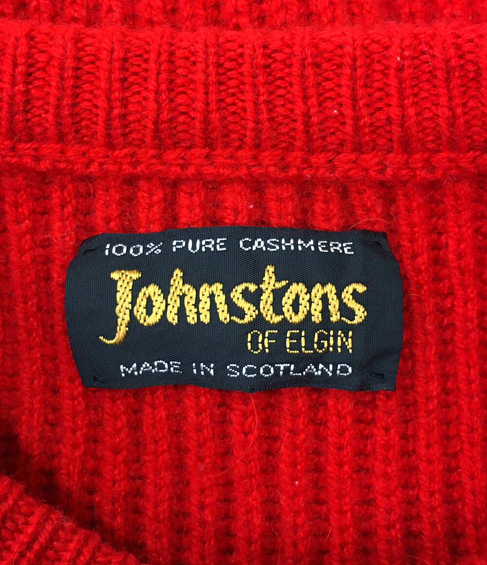 ジョンストンズ ニット カシミヤ100％ レッド      レディース SIZE -  Johnstons