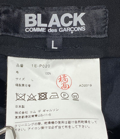 ブラックコムデギャルソン  パンツ ブラック 19    1E-P020 メンズ SIZE L  BLACK COMME des GARCONS